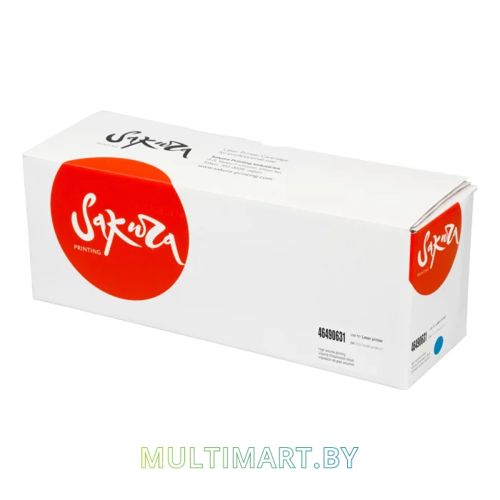 Картридж Sakura Printing SA46490631 (Аналог OKI 46490631 Cyan)